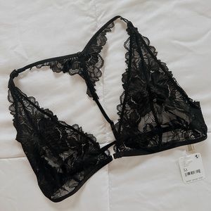 Free People Avery Lace Bralette / Black